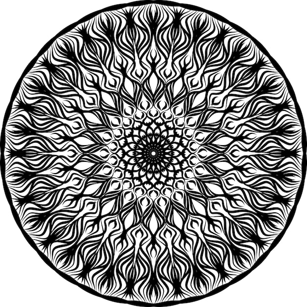 Resumen mandala forma Spirograph elemento decorativo para el diseño