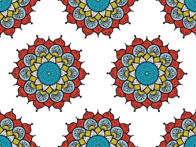 Resumen mandalas boho de patrones sin fisuras