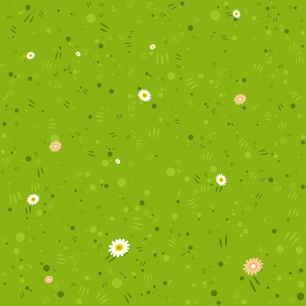 Resumen Las margaritas de los prados verdes y el prado de la primavera