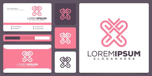 Resumen mariposa simple vector logotipo línea mínimo universal lujo icono