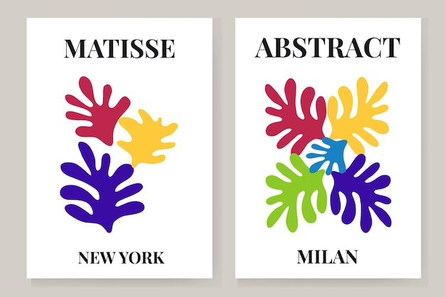 Resumen Matisse Art Set Estética Arte moderno Arte minimalista Ilustración Vector