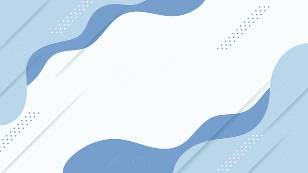 Resumen Memphis fondo azul formas onduladas ilustración vectorial