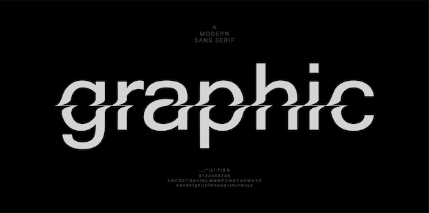 Resumen mínimo moderno alfabeto fuentes y logotipo Tipografía creativa deporte tecnología moda digital futuro creativo logotipos fuente vector ilustración