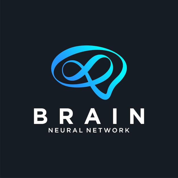 Resumen Modelo vectorial de diseño de logotipo de Brain Infinity de colores creativos