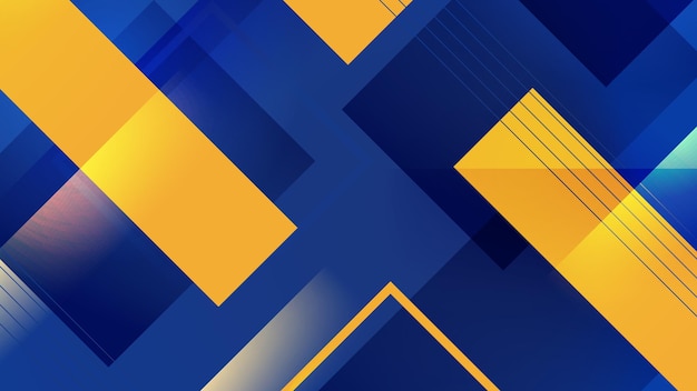 Resumen Moderno Azul Amarillo Líneas Dinámicas Fondo Degradado Papel Tapiz Blog Banner Diseño Geométrico