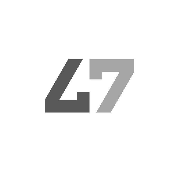 Resumen monograma número 47 diseño de logotipo