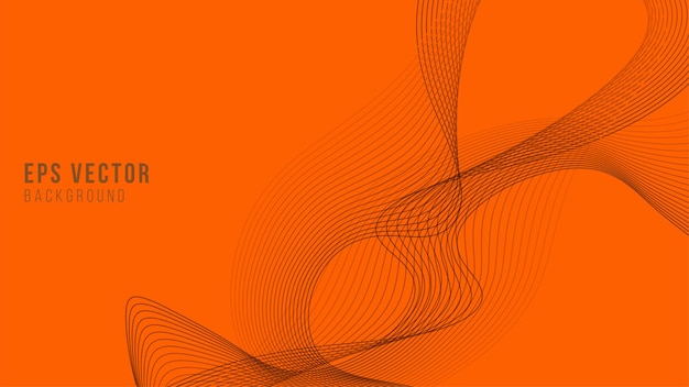 Resumen naranja ondulado líneas eps vector fondo