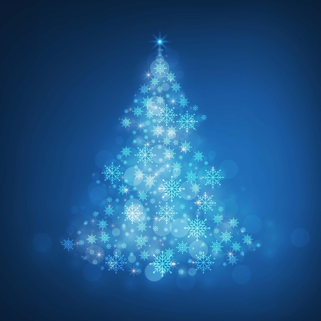 Vector resumen navidad bokeh color azul fondo vector ilustración