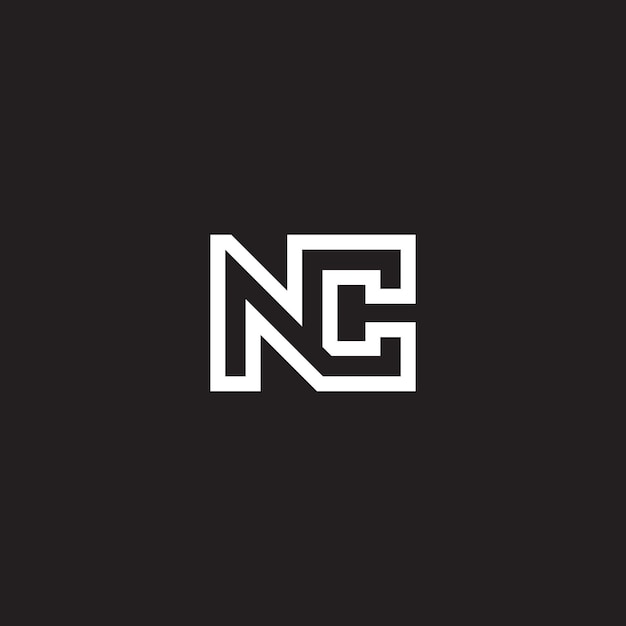 Resumen NC CN NC Letters Logo Vector de icono de monograma basado en inicial