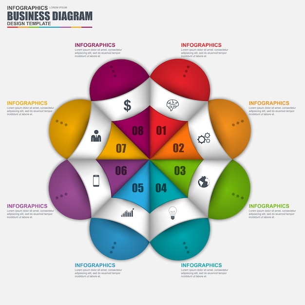 Vector resumen de negocios 3d infografía de marketing. puede ser utilizado para el diseño de flujo de trabajo, datos visualiz