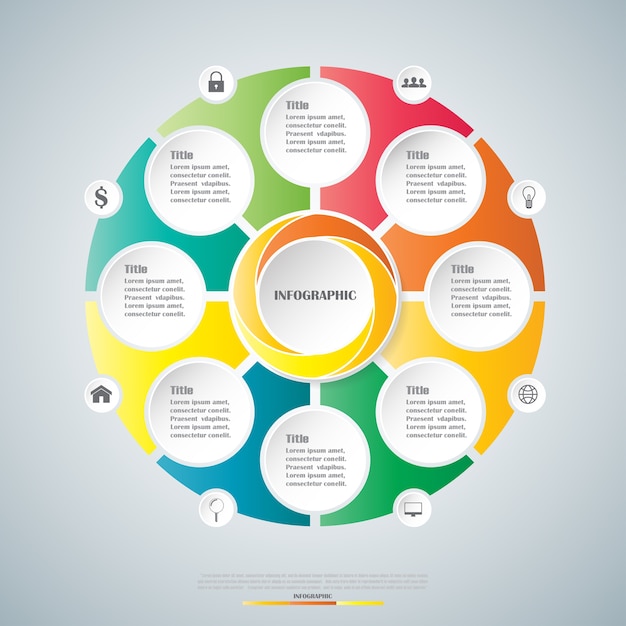 Resumen de negocios de infografía