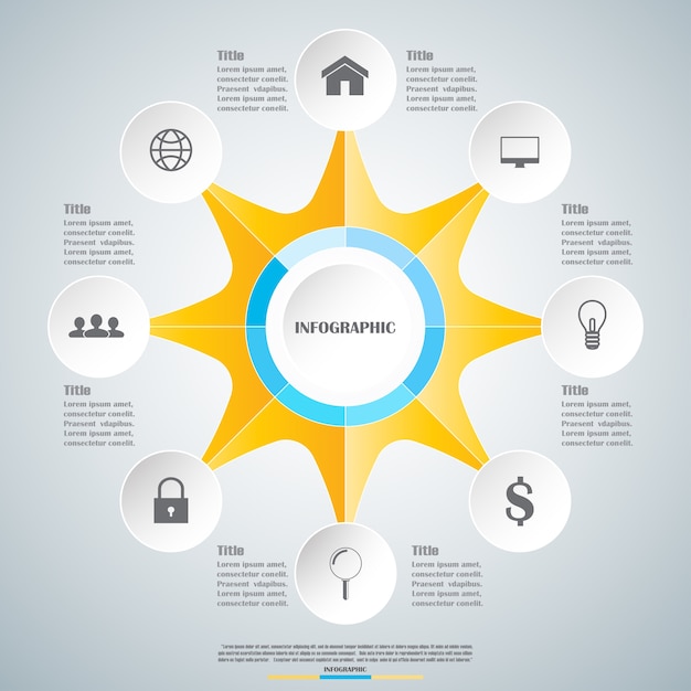 Resumen de negocios de infografía