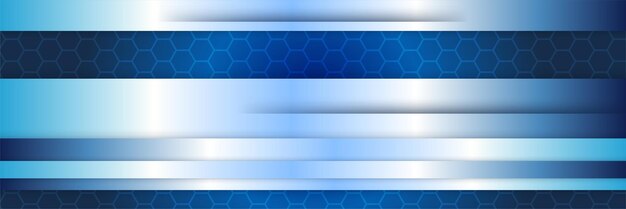 Resumen negro azul metálico carbono neutral superposición luz hexágono malla diseño moderno lujo futurista tecnología fondo Juego tecnología amplia banner vector ilustración