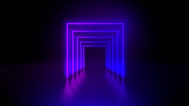 Resumen neón brillante fondo de líneas de color rosa y azul