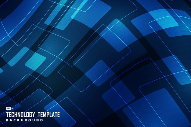 Resumen nueva tecnología azul degradado de fondo decorativo de diseño geométrico.