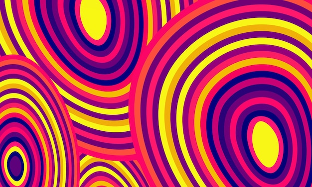 Resumen olas groovy hippie fondo ondulado remolino estilo psicodélico ilustración vectorial