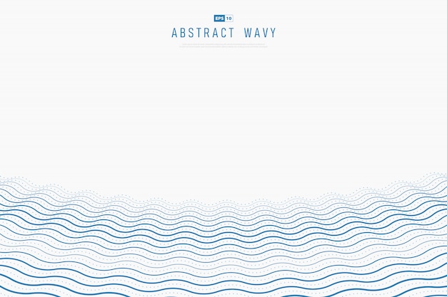 Resumen ondulado azul de fondo de decoración simple