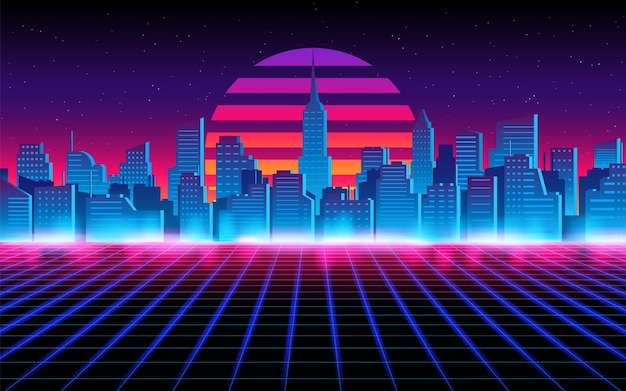 Vector resumen de paisaje urbano futurista fondo de concepto de tema futuro.