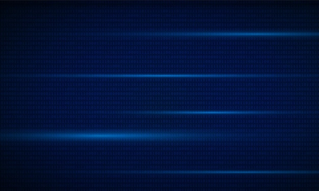 Resumen Una pancarta tecnológica moderna es un flujo de números de código binario en el monitor que son la matriz de la computadora Concepto de comunicación de alta tecnología innovación diseño vectorial de fondo