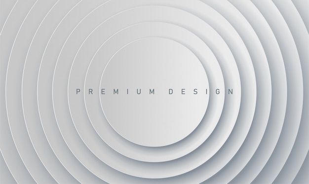 Resumen de papel de diseño moderno premium fondo gris blanco con muchos círculos para banner y portada