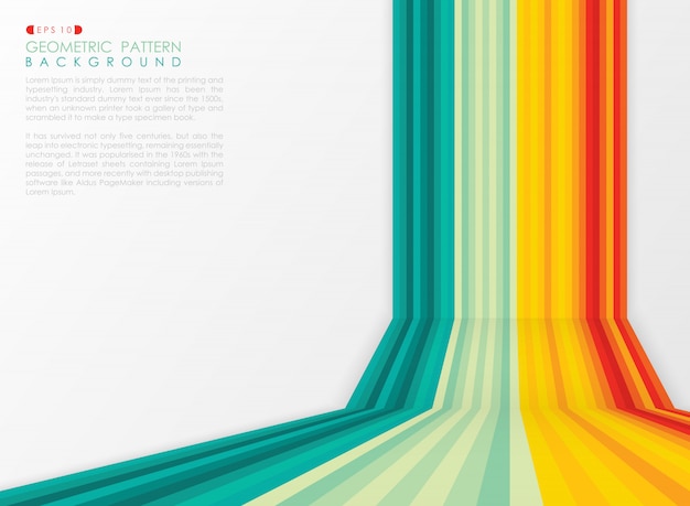 Resumen patrón de colores línea de rayas de verano