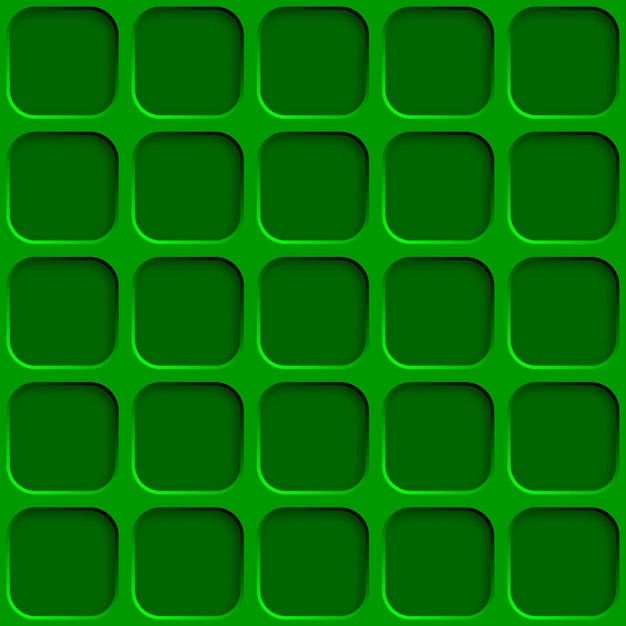 Resumen de patrones sin fisuras con agujeros cuadrados en colores verdes