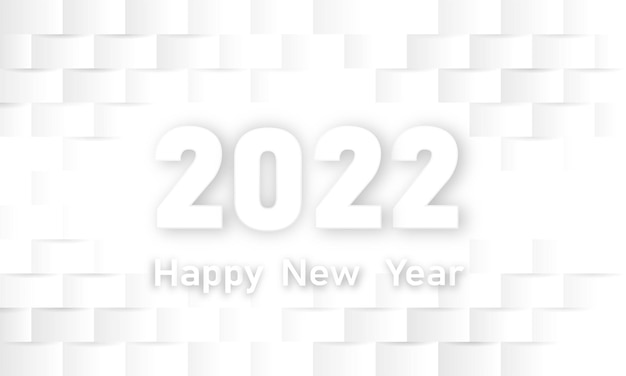 Resumen de patrones sin fisuras blanco y gris feliz año nuevo 2022 fondo