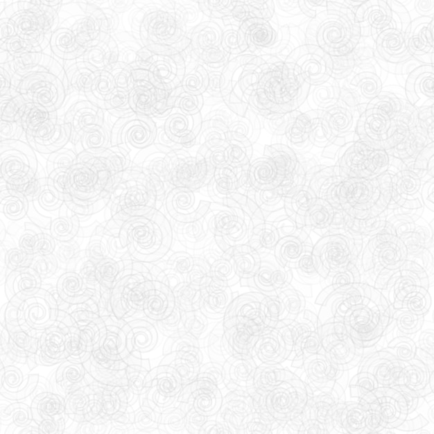 Resumen de patrones sin fisuras de espirales translúcidas distribuidas al azar en colores blanco y gris
