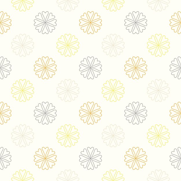 Resumen de patrones sin fisuras con flor de mandala. Mosaico, azulejo, lunares. Fondo de flores.