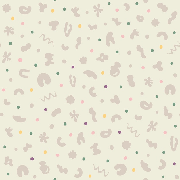 Resumen de patrones sin fisuras Forma orgánica simple Diseño de superficie colorida