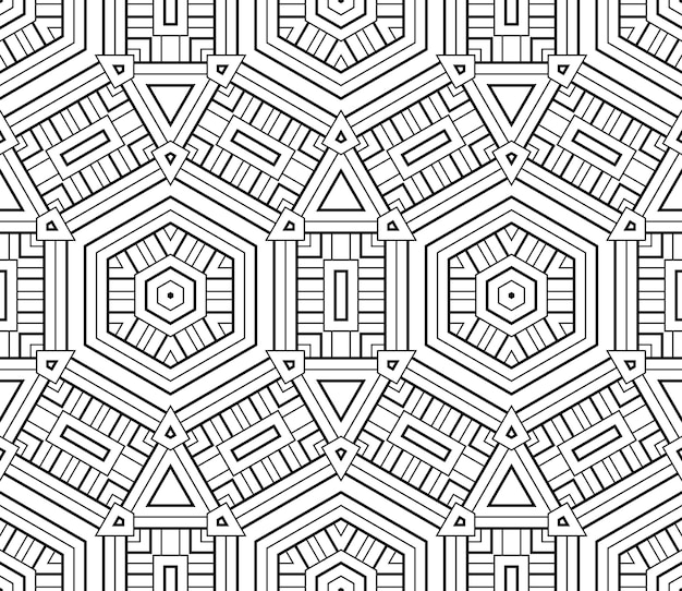 Resumen de patrones sin fisuras de línea delgada. Fondo geométrico ornamental lineal. Papel de regalo.