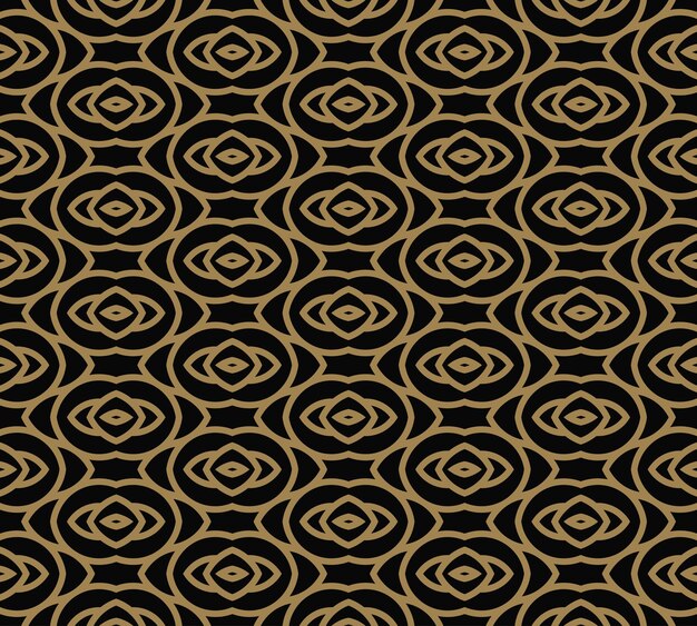 Resumen de patrones sin fisuras Línea geométrica adorno de oro Fondo elegante ornamental