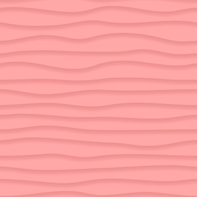 Resumen de patrones sin fisuras de líneas onduladas con sombras en colores rosas