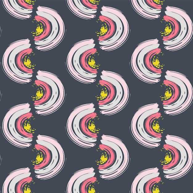 Resumen de patrones sin fisuras con trazo de pincel y marcador. Formas, marcas y líneas de garabatos dibujadas a mano. Fondo colorido creativo. ilustración vectorial