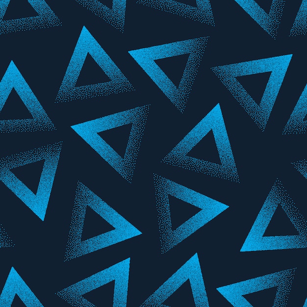 Vector resumen de patrones sin fisuras triángulos azules punteados