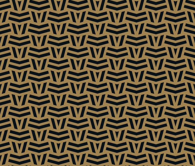 Resumen de patrones sin fisuras Vector de patrones sin fisuras Ornamento geométrico repetitivo color azul dorado de lujo