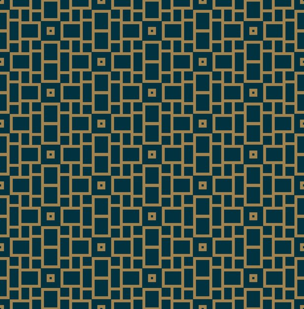 Resumen de patrones sin fisuras Vector de patrones sin fisuras Ornamento geométrico repetitivo color azul dorado de lujo