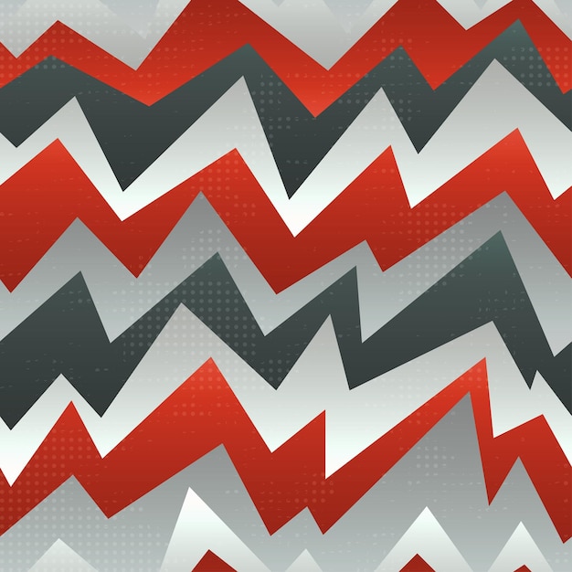 Resumen de patrones sin fisuras en zigzag rojo con efecto grunge