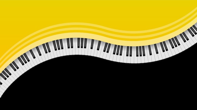 Resumen Piano Teclas Música Teclado Instrumento Canción Melodía Vector Diseño Estilo