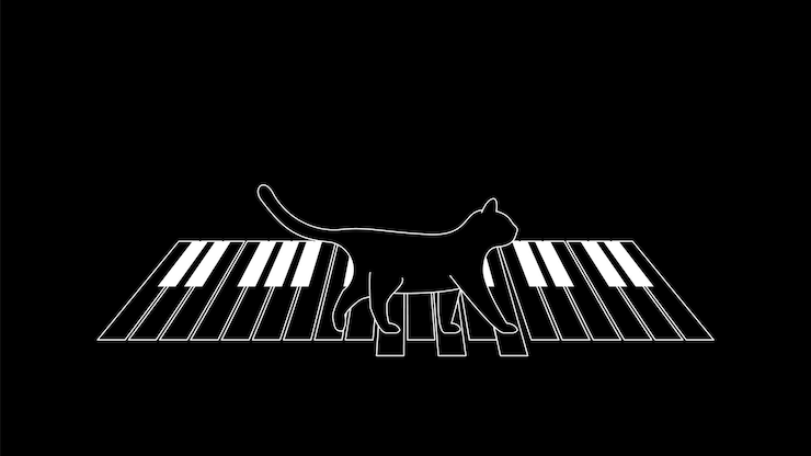 Vector resumen piano teclas música teclado instrumento canción melodía vector diseño estilo