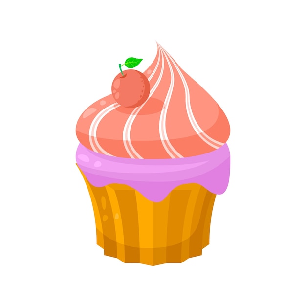 Resumen Plano Comida Rápida Cupcake Comida Fondo Vector Diseño Estilo Cocina Desayuno