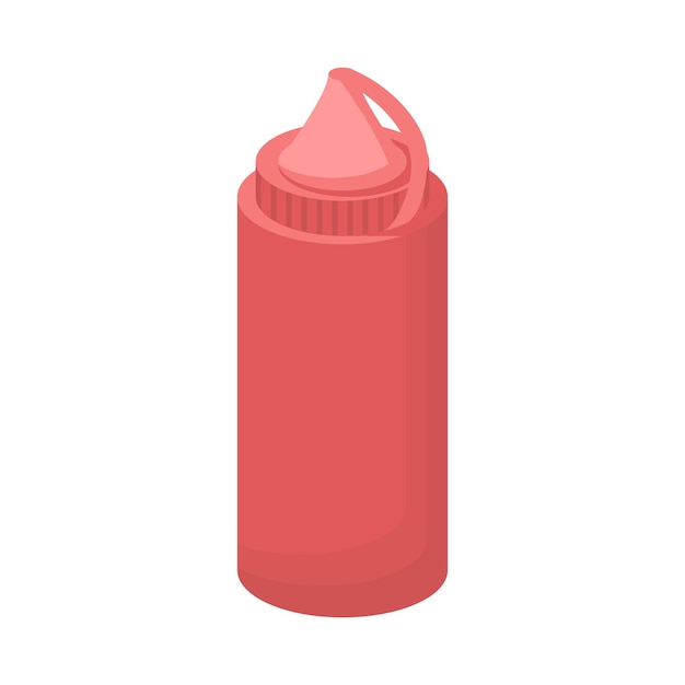 Resumen Plano Comida Rápida Salsa Roja Botella Comida Fondo Vector Diseño Estilo Cocina Desayuno