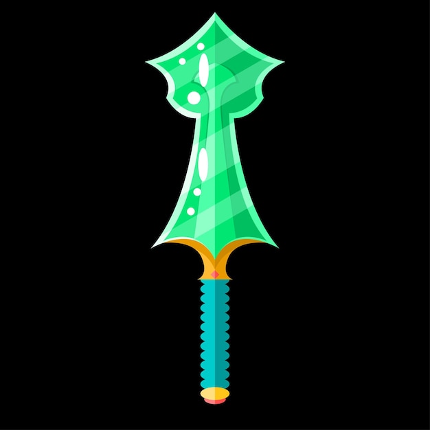 Resumen plano espada hoja arma guerra logo vector diseño estilo icono símbolo signo para juegos
