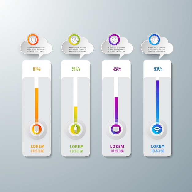 Resumen plantilla digital moderna infografía