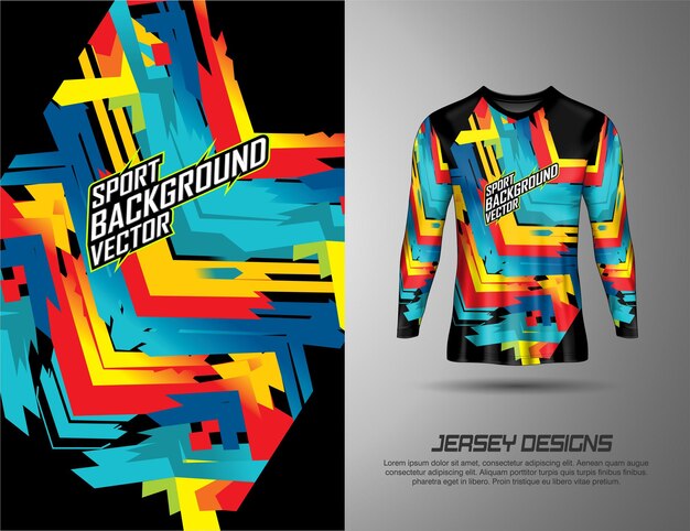 Resumen de la plantilla de diseño de la camiseta deportiva Vector de fondo