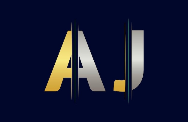 Resumen de la plantilla de diseño del logotipo de la letra AJ Ilustración del logotipo vectorial