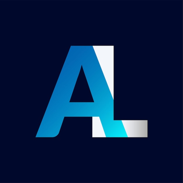 Resumen de la plantilla de diseño del logotipo de la letra AL Ilustración del logotipo vectorial