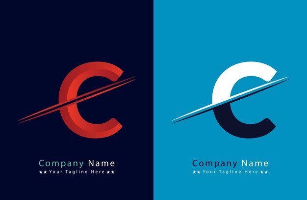 Resumen plantilla de diseño del logotipo de la letra CE Ilustración del logotipo vectorial