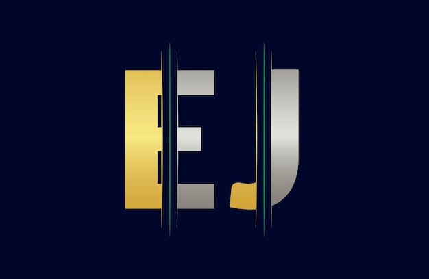 Resumen plantilla de diseño de logotipo de letra EJ Ilustración de logotipo vectorial