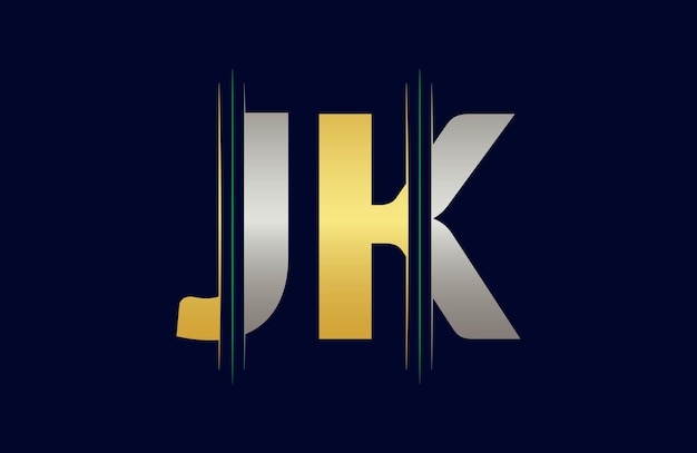 Resumen plantilla de diseño del logotipo de la letra jk ilustración del logotipo vectorial